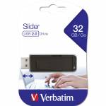 Verbatim - Verbatim 32GB USB 2.0 Slider 32GB USB 2.0 Tipo A Negro unidad flash USB
