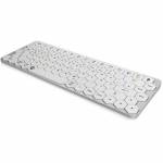 Keysonic - KeySonic KSK-5020BT-S teclado Bluetooth QWERTZ Alem�n Aluminio, Blanco