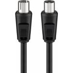 Tecline - Wentronic Coaxial cable, 10m 10m coaxial coaxial Negro cable coaxial