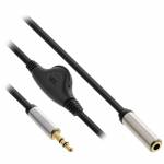 Inline - InLine 99253B cable de audio 0,25 m 3,5mm Negro