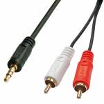 Lindy - Lindy 35685 10m 2 x RCA 3.5mm Negro cable de audio