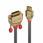 Lindy - Lindy 36195 HDMI DVI-D Oro, Gris adaptador de cable
