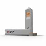 Lindy - Lindy 40428 bloqueador de puerto Port blocker key Gris, Naranja 4 pieza(s)