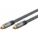 Goobay - Goobay 65304 cable de audio 1 m Toslink Negro, Plata
