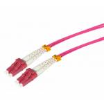 Tecline - Fiber Patch Cord HD, 50/ 125 &mu;m, Multimode, fibra OM4, LC Duplex connector/plug, erikaviolett, 25, 0 m (798LL25)